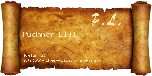 Puchner Lili névjegykártya